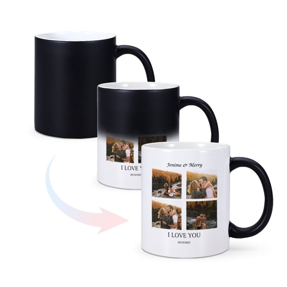 Couple mug 2 Heart Handle Magic Mug | A Magical Touch of Romance - Image 1