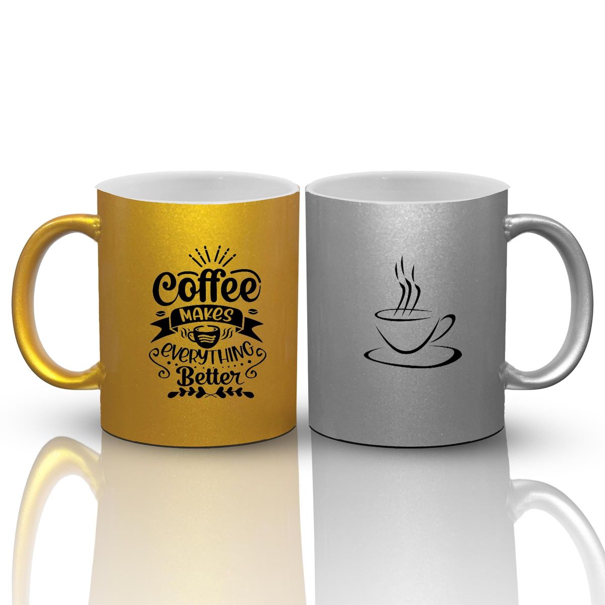 sliver and gold Silver & Gold Customized Mug | Add a Touch of Elegance - Image 1