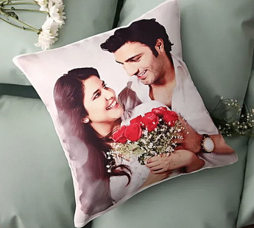 Personalized Photo Cushion Cover – Custom Printed Memory Pillow Gift