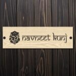 Laser Engraved Wooden Name Board | Custom Home & Office Decor