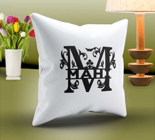 Personalized Monogram Pillow – Custom Initial Name Cushion Gift