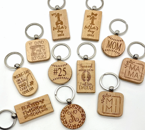 Wooden Engraving Keychain | Personalized Name Gift