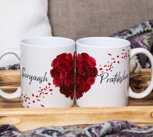 Couple Mug Set | Romantic His & Hers Coffee Mugs for Couples