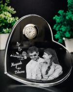 Heart Crystal with Clock – 2D