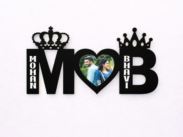 Personalized Initial & Name Design with Hearts and Circle