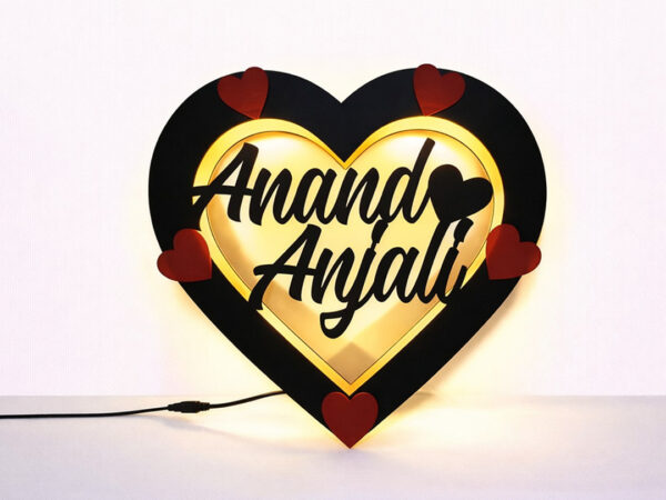 Personalized Name Inside Heart Design | Romantic Name Art Gift