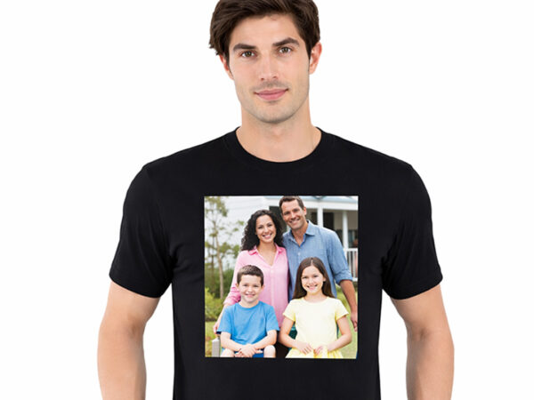 Personalized Collar Neck Photo Printed T-Shirt | Custom Image Polo Tee